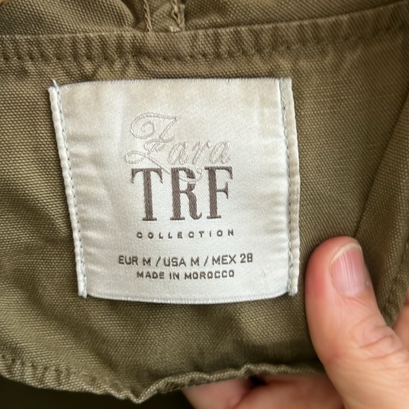 Zara Green Military Jacket with Hood (Size Medium) - Picture 14 of 14